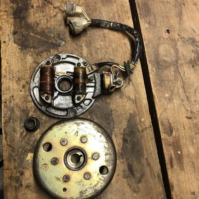 1987 YAMAHA moto 4 YFM 100 Stator / Magneto / Mag w/ Flywheel champ - Image 1 of 4