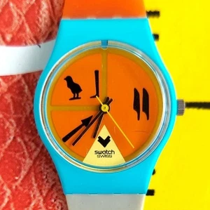 Reloj Swatch HORUS LL101 1986 Estándar Damas Raro Hecho en Suiza Nuevo Antiguo Stock - Imagen 1 de 11