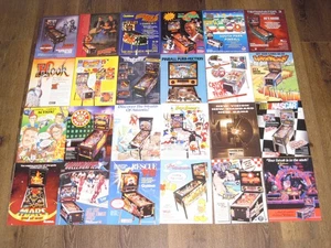 24 Different Pinball Flyer Lot  / Brochures / Ads - Picture 1 of 5