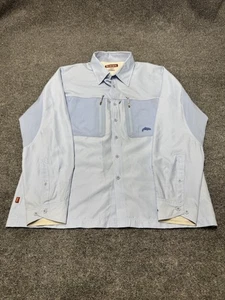 Simms Guide Fishing Shirt Tricomp Cool Vented Long Sleeve Outdoor Blue Men XL - Picture 1 of 8