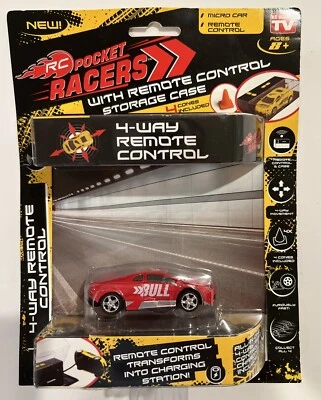 NEW RC Pocket Racers Micro Car w/4 Way RC Charging Station - Model Is BULL - Image 1 of 4