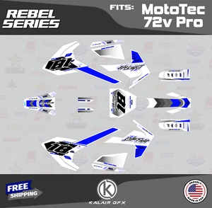 Kit Gráficos para MotoTec Pro 72v (Todos los Años) Serie Rebel - CAMBIO AZUL - Imagen 1 de 6