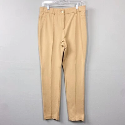 Chico's So Pantalones Adelgazantes Pantalones Talla 8 Carrera Elastizados Caqui Beige Minimalista Foto 1 de 4