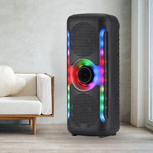 LOUD Bluetooth Speaker Sub woofer Portable Heavy Bass Sound System Party Lights - Picture 1 of 11