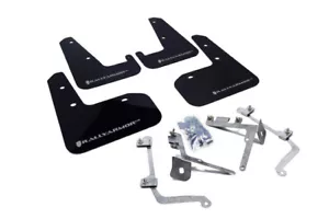 FOR 2011-2014 SUBARU WRX STI SEDAN RALLYARMOR RALLY ARMOR MUD FLAPS BLACK SILVER - Foto 1 di 1