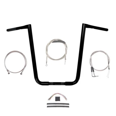 Kit de manillar Twin Peaks 2004-2013 Harley-Davidson Sportster 1 1/4" negro 19" Foto 1 de 2