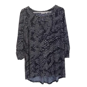 Cato Blue Blouse Plus Size Dress Shirt 3/4 Sleeve Flowy Top T-Shirt 18/20W - Picture 1 of 9