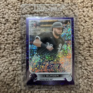 2022 Topps Chrome Jake Burger Rookie Purple Speckle Auto RC White Sox #RA-JB - Picture 1 of 2