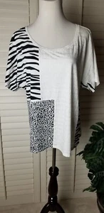 Zenergy Chicos 2 Zebra Grafik T-Top Tunika schwarz/weiß Kurzarm Baumwolle - Bild 1 von 9