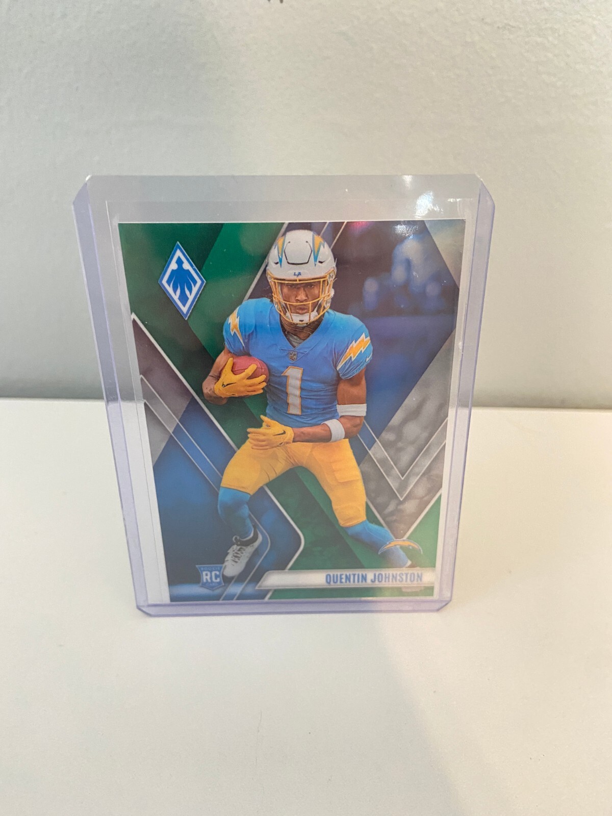 2023 Phoenix Football QUENTIN JOHNSTON RC Green Parallel /25 #107 CHARGERS NFL