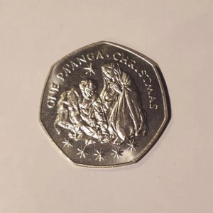 1983 Tonga, One Pa'anga, Natale, Mary Joseph Baby Jesus, 1 Paanga - Foto 1 di 2