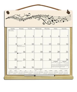 MUSICAL NOTES CALENDAR HOLDER - REFILLABLE EVERY YEAR! - Picture 1 of 1