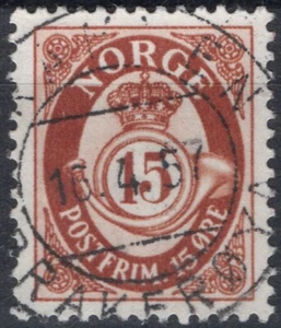 1486 Noruega 1950-52, NK 390 SON Drammen Brakerøya 16.4.57 (BU) - Imagen 1 de 1