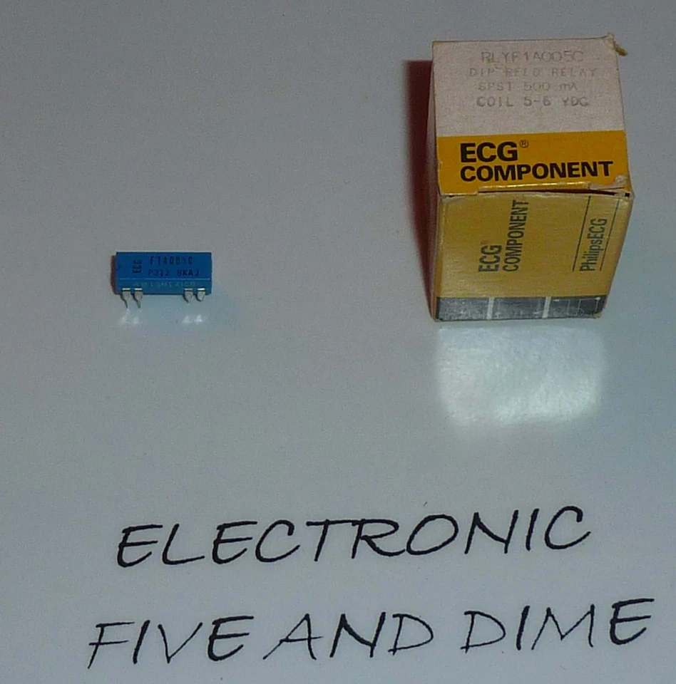 RLYF1A005C ECG REED RELAY SPST 500mA COIL 5-6VDC - Image 1 of 1