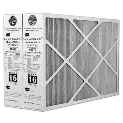 Lennox X6672 Carbon Clean 16" x 25" x 5" MERV 16 - 2 Pack - Image 1 of 1