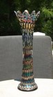 Carnival Glass Tree Trunk Funeral Vase 15.5