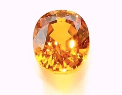 Natural Loose Gemstone  Oval Honey Yellow Sapphire  8x6.4x4.7 mm 2.24 Carats - Image 1 of 4