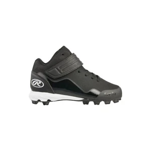 Rawlings Boys' Performance Mid Baseball Cleat Shoes Black Youth Size 5, 6 - Picture 1 of 13