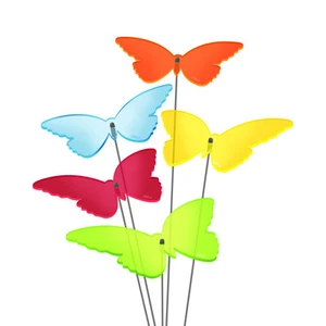 5 Stück SUNPLAY Sonnenfänger Ø10cm Suncatcher Gartenstecker Schmetterling MIX - Bild 1 von 5