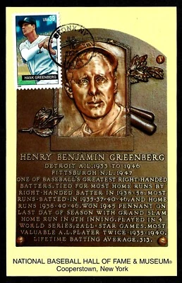 USA, SCOTT # 4081, FDC COVER CARD OF HANK GREENBERG, BASEBALL HALL OF FAME 2006 - Image 1 of 2