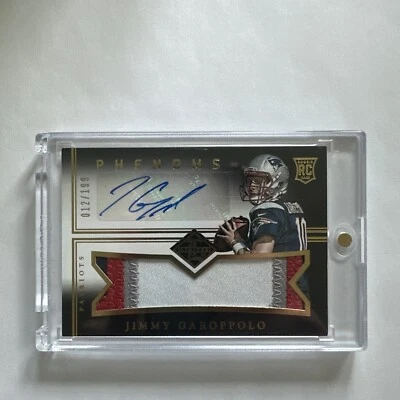 Panini Limited Phenoms RPA #161 2014 Jimmy Garoppolo 012/199 parche automático radiocontrol Foto 1 de 4