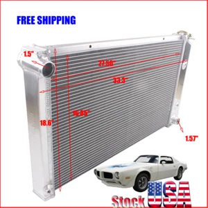 3Row Aluminum Radiator For 1974-1981 Pontiac Firebird Esprit 4.3 5.0 5.7 6.6 7.5 - Picture 1 of 9