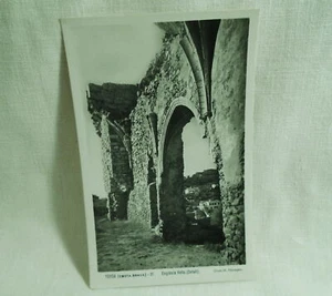 Tossa Costa Brava Spanien Esglesia Vella Vintage Echt Foto Postkarte RPPC unbenutzt. - Bild 1 von 2