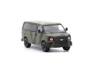 Modellino furgone EY 1:64 596 modello verde mimetico Express 3500 pressofuso auto da collezione - Foto 1 di 5