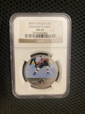 2010 Canada 50C Calgary Flames NGC MS66 - Image 1 of 2
