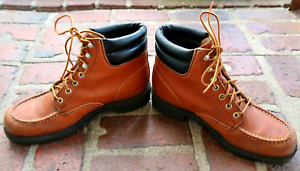 Vintage WOLVERINE Oil Resistant LEATHER WORK BOOTS - Size 8 E,  (03307)