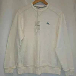 Tommy Bahama Tobago Bay Crewneck Sweatshirt, Men's Size Small in Beige, NWT - Picture 1 of 4