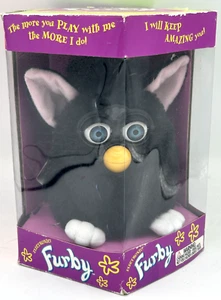 1998 Hasbro Furby Tiger Model 70-800 1st Edition Black w/ Blue Eyes 050626006603 - Picture 1 of 6
