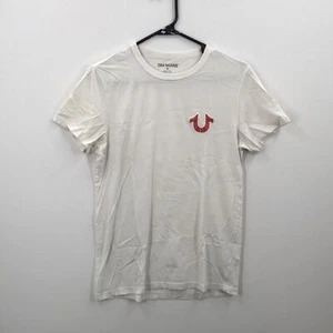 Camiseta True Religion Mujer Blanca Mangas Cortas Cuello Redondo Gráfico Buda Pequeña - Imagen 1 de 7
