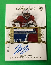 2019 Flawless Collegiate Bryce Love Rookie Patch Logo Auto #16/25