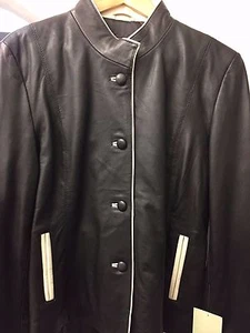 Ladies Casual Fashion Leather Black Jacket STYLE 090 - Picture 1 of 2