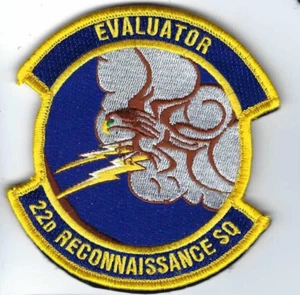 PATCH USAF 22ND RECONNAISSANCE SQ EVALUATOR CREECH AFB DB-2 - Picture 1 of 1