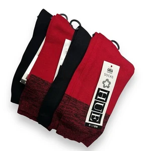Hue Womens Bodysock Variety Pack Deep Red Black One Size Fits Most 4 Pair - Picture 1 of 3