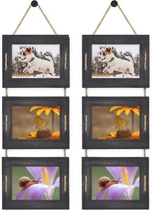 5x7 Hanging Picture Frames Collage Wall Decor, 3-Opening Photo Frames Set, 3.... - Picture 1 of 7