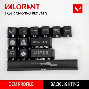 Valorant Viper Keycaps | Backlit Laser Cut OEM Profile | Gaming | Custom - Picture 1 of 7