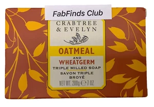 Crabtree Evelyn Bar Soap Oatmeal Triple Milled 7oz Jumbo Size - Picture 1 of 8