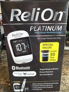 ReliOn Platinum Blood Glucose Monitoring System, new - Picture 1 of 2