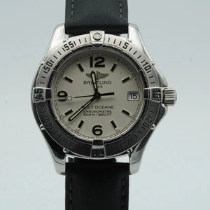 Breitling Colt Oceane Women's Watch A77380 32MM Steel With Leather Tape Pretty - Picture 1 of 10