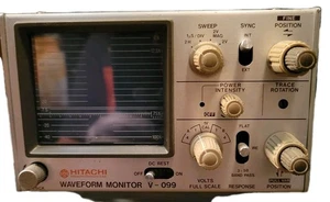 Vintage Hitachi Waveform Monitor V-099 - Attrezzatura di prova CRT Scope non testato GC - Foto 1 di 12