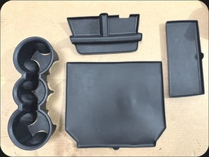 π2006-2009 Dodge Ram Business Floor Center Console Cup Holder Mat Tray Inserts - Picture 1 of 4