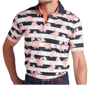 Puma Pique Golf Poloshirt Deep Navy Melon Punch Floral - Gr. XL - Neu mit Etikett - Bild 1 von 9