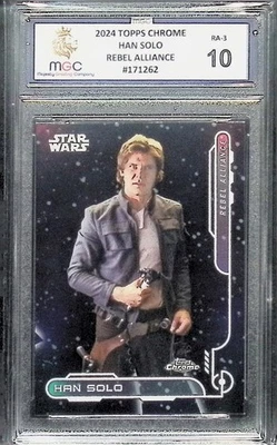 Han Solo Rebal Alliance Topps Star Wars Chrome 2024 MGC 10 not PSA  - Image 1 of 3