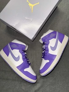 Nike Air Jordan 1 Mid | Lilac / White | UK9 | BNIB | RRP £135 - Picture 1 of 7