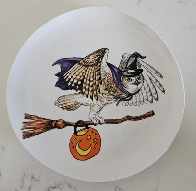 West Elm Rachel Koslowski Dapper Animal Halloween Salad Plates Set Of 3 - Image 1 of 4