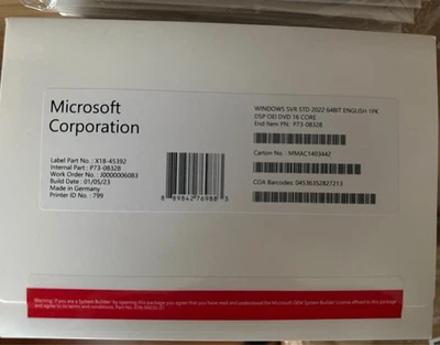 Windows Server 2022 Standard | DVD DSP PACK - Imagen 1 de 2