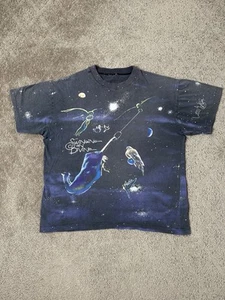 Tshirt homme vintage années 90 Venosa Andazia AOP Astral Surfers Dali Outer Space taille L - Photo 1/10